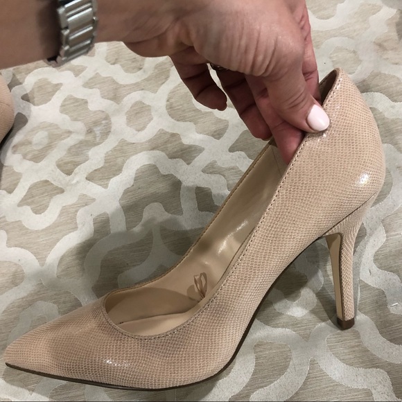 nine west nude shoes